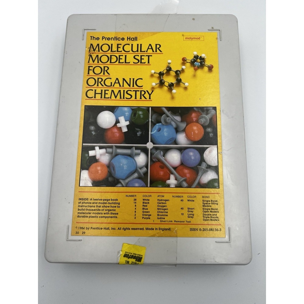 Prentice Hall Molecular Model Set For Organic Chemistry - Very Good Condition